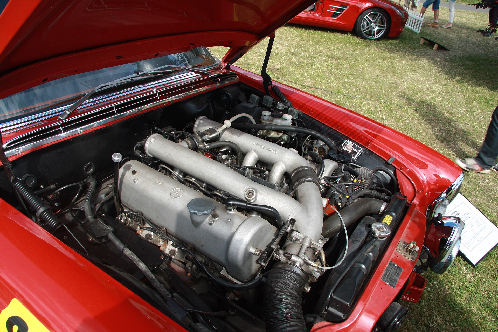 Auf 6,8 Liter aufgebohrter V8-Motor im Motorraum