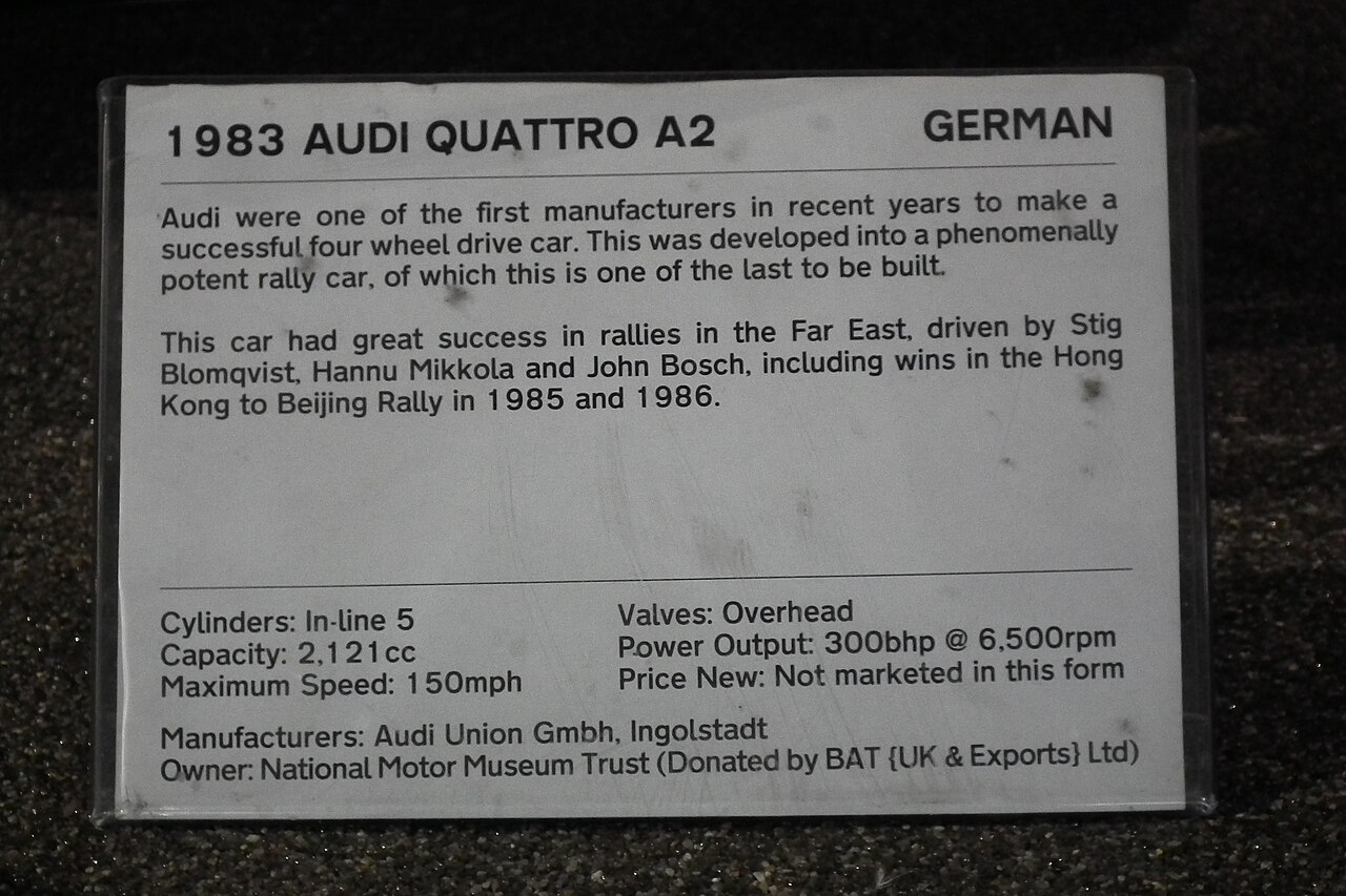 Das Ergebnis: der Ur-quattro