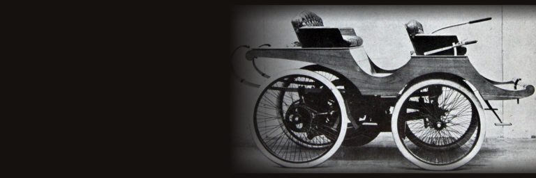 Der erste Lanchester von 1895, das erste in Großbritannien gebaute vierrädrige Automobil