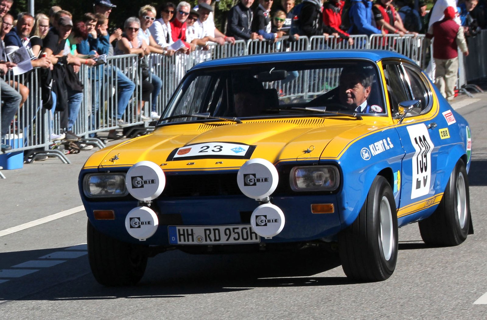 Ford Capri RS 2600 Rallyefahrzeug der frühen Siebzigerjahre