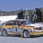 Audi quattro A2 mit Walter Röhrl und Christian Geistdoerfer bei der Rallye Portugal 1984